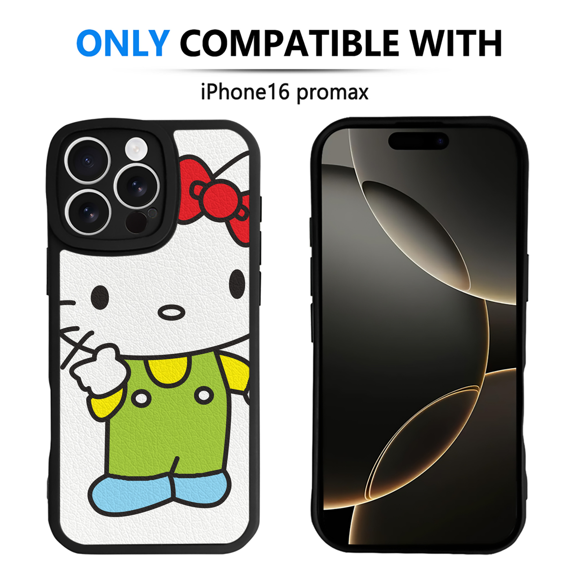 （画像用） Hello Kitty ハローキティ 【iPhone 16シリーズ対応】シリコンスマホケース（レザー調） 材質：シリコン
